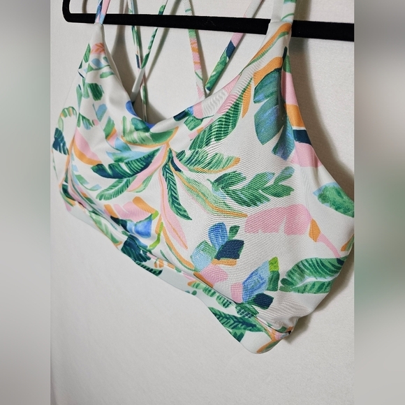 Old Navy Tropical Sports Bra with Removeable Cups Plus Sized Women's 2X NWT - Picture 7 of 7